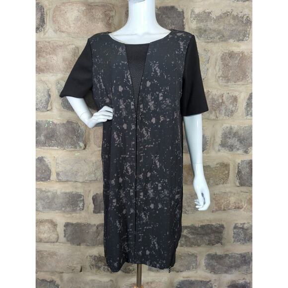 Elie Tahari For‎ Design Nation Dress Woman's XL Black Gray Zipper Accents Boxy - Picture 2 of 12